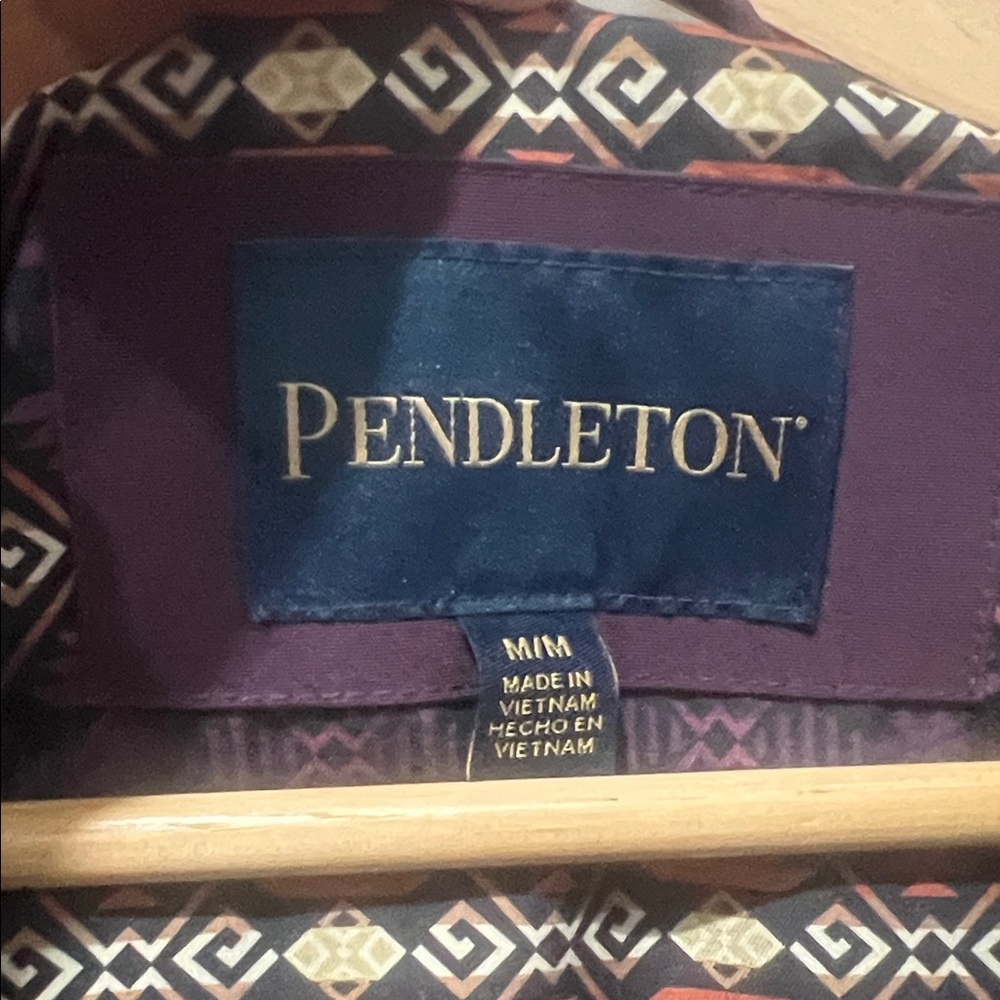Pendleton Deep Purple Hooded Jacket, Size Medium - image 4